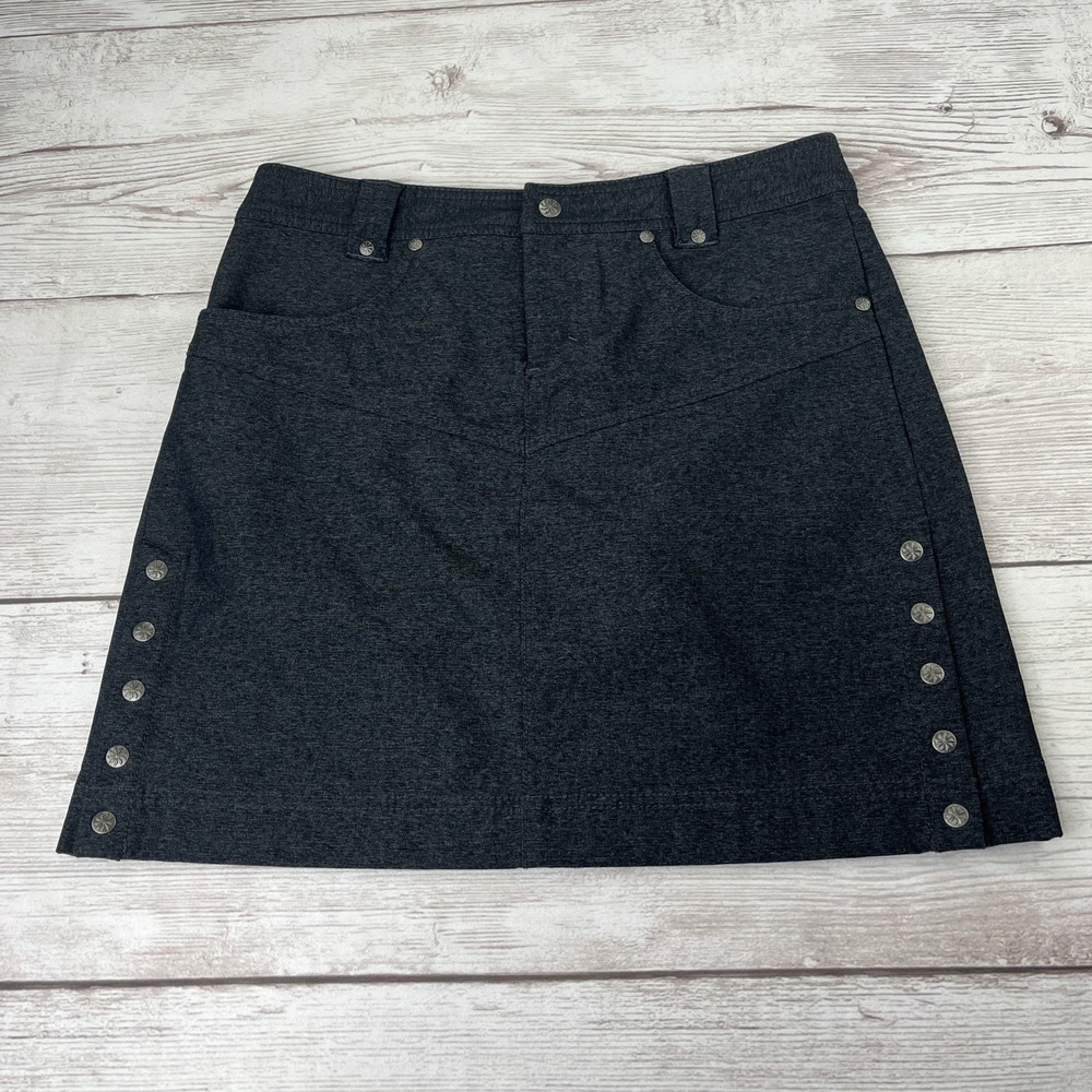 Athleta Skirt Women's 4T Black Mini Nylon Zip Pockets Utility Athleisure